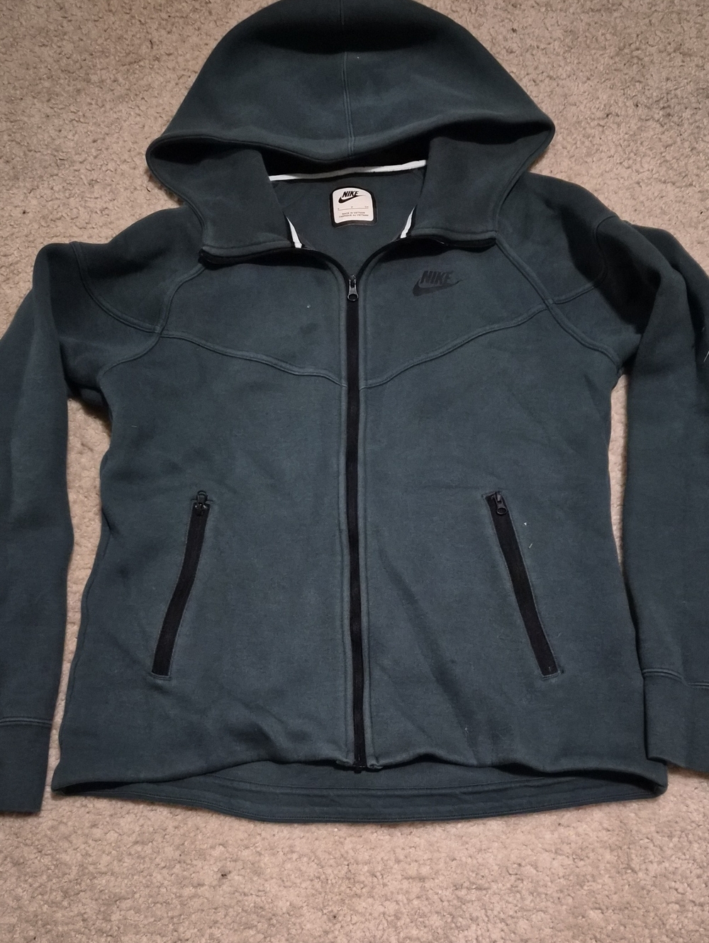 Nike Kids Hooded Full-Zip Jacket - Teal Green
